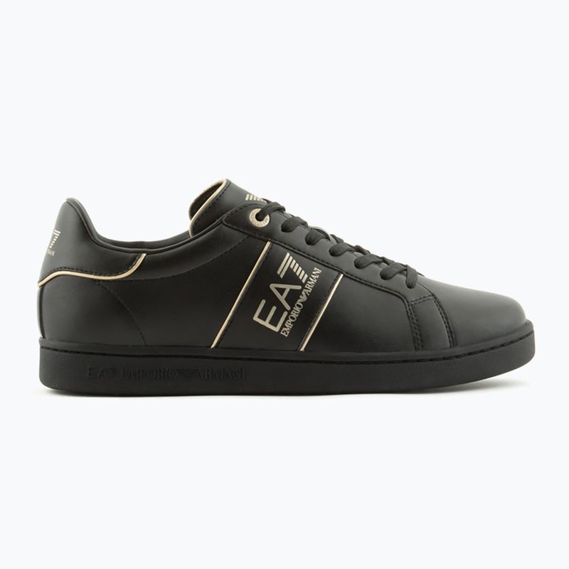 EA7 Emporio Armani Classic Logo dreifach schwarz/ gold Schuhe 9