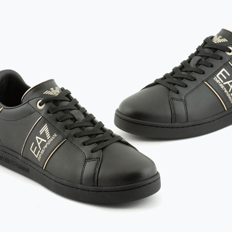 EA7 Emporio Armani Classic Logo dreifach schwarz/ gold Schuhe 12