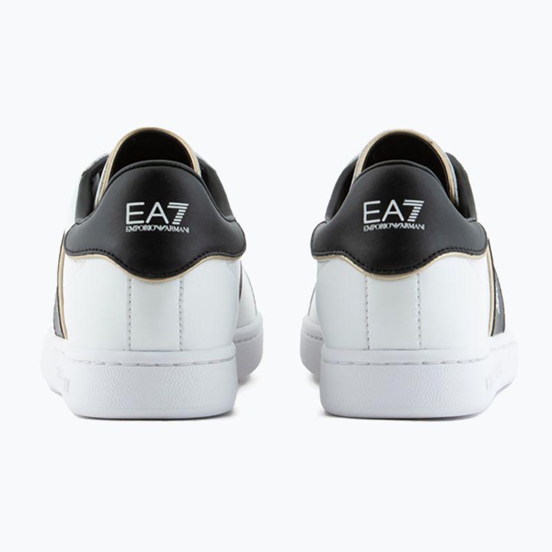 EA7 Emporio Armani Classic Logo Schuhe weiß/ schwarz/ gold 10