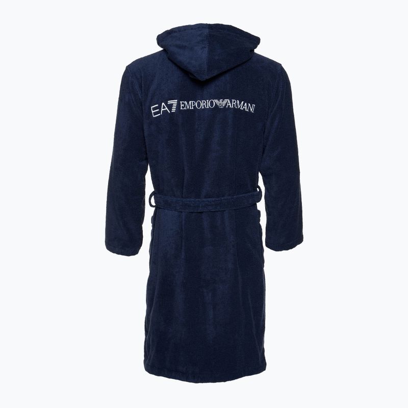 EA7 Emporio Armani Wassersport Core blu navy/ bianco Bademantel 2