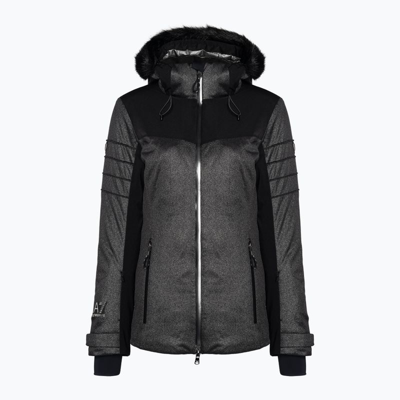 EA7 Emporio Armani Damen Skijacke Giubbotto 6RTG15 grau glitzernd