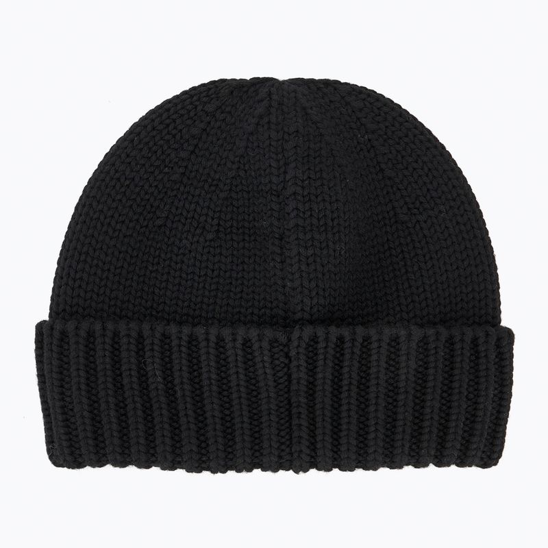 Wintermütze Herren Woolrich Merino Wool Logo Beanie black 2