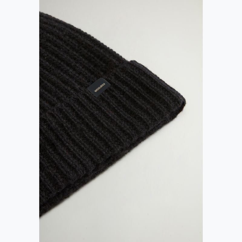 Herren-Beanie Woolrich Knitted Ribbed Beanie black 4