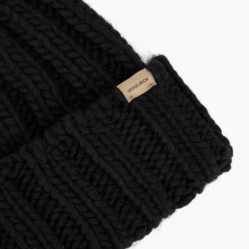 Wintermütze Damen Woolrich Chunky Beanie black 3
