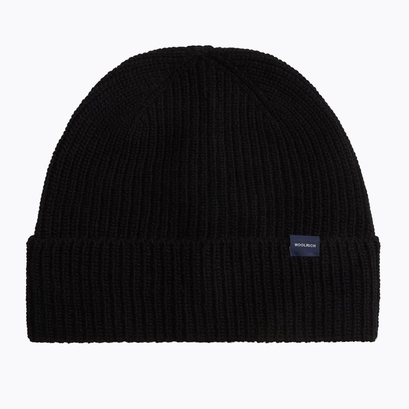 Herren-Wintermütze Woolrich Knitted Ribbed Beanie black