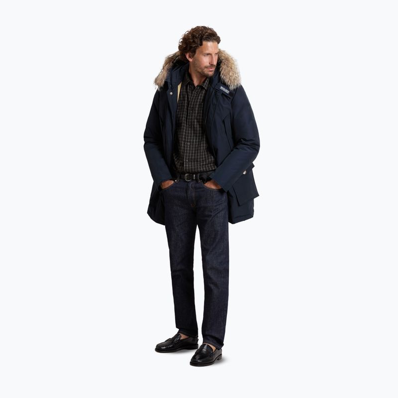 Gefütterter Herrenmantel Woolrich Arctic Detachable Fur Parka melton blue 2