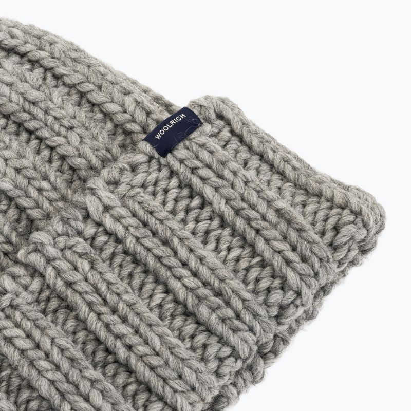 Damen Wintermütze Woolrich Chunky Beanie light grey melange 3