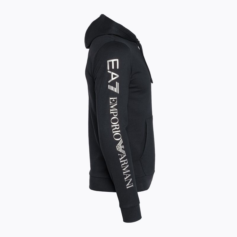 Herren Hoodie Sweatshirt EA7 Emporio Armani Train Logo Series Hoodie Extended Logo Coft night blue/white logo 8
