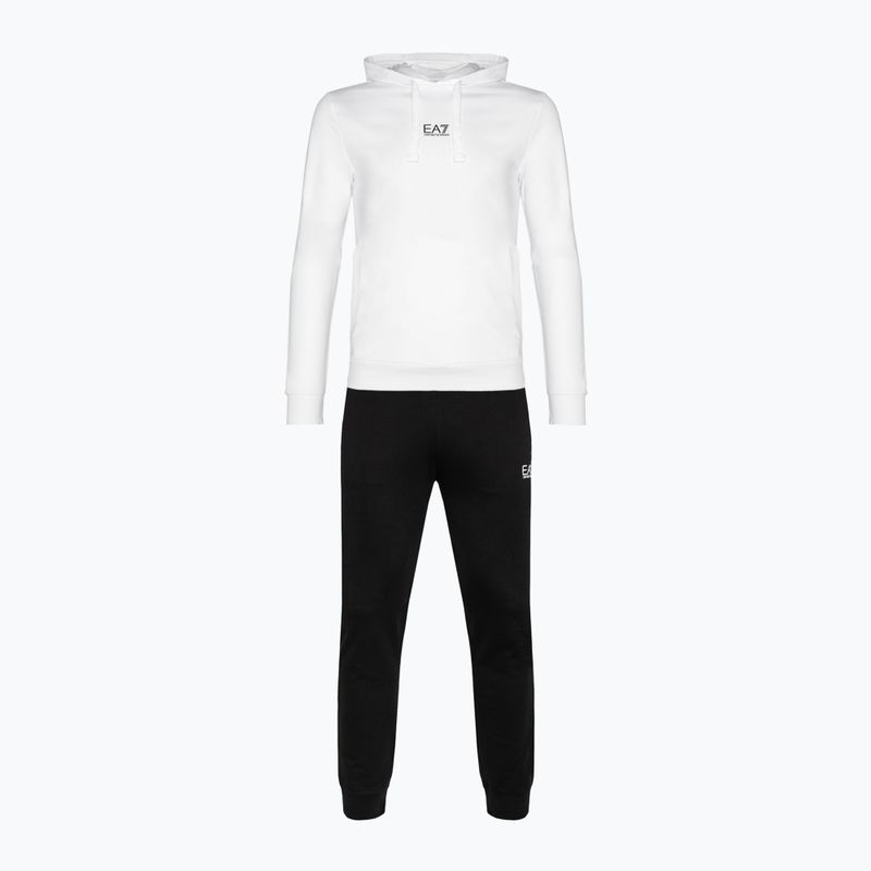 Jogginghose Herren EA7 Emporio Armani Train Core ID Hoodie Coft white/black