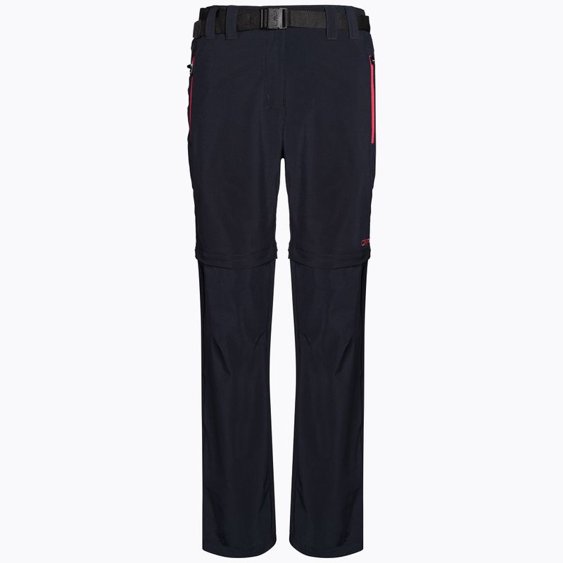 CMP Zip Off Damen Trekkinghose schwarz/rosa 3T51446/05UG