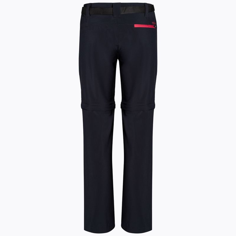 CMP Zip Off Damen Trekkinghose schwarz/rosa 3T51446/05UG 2