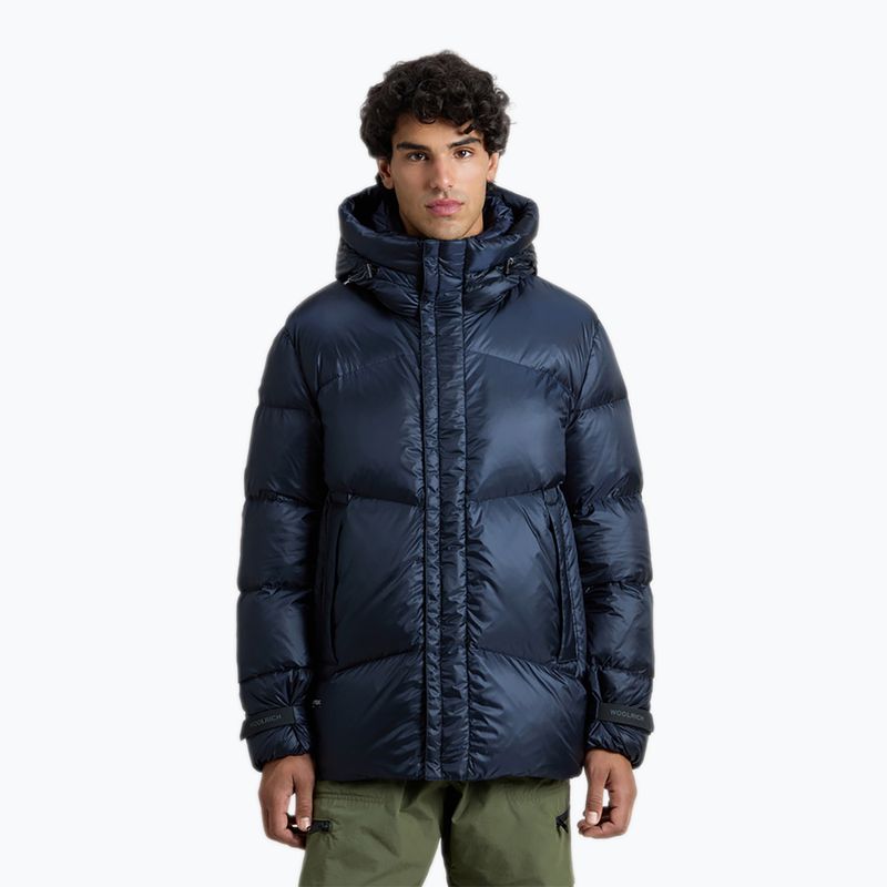 Herren Woolrich Pertex Pufferjacke melton blau