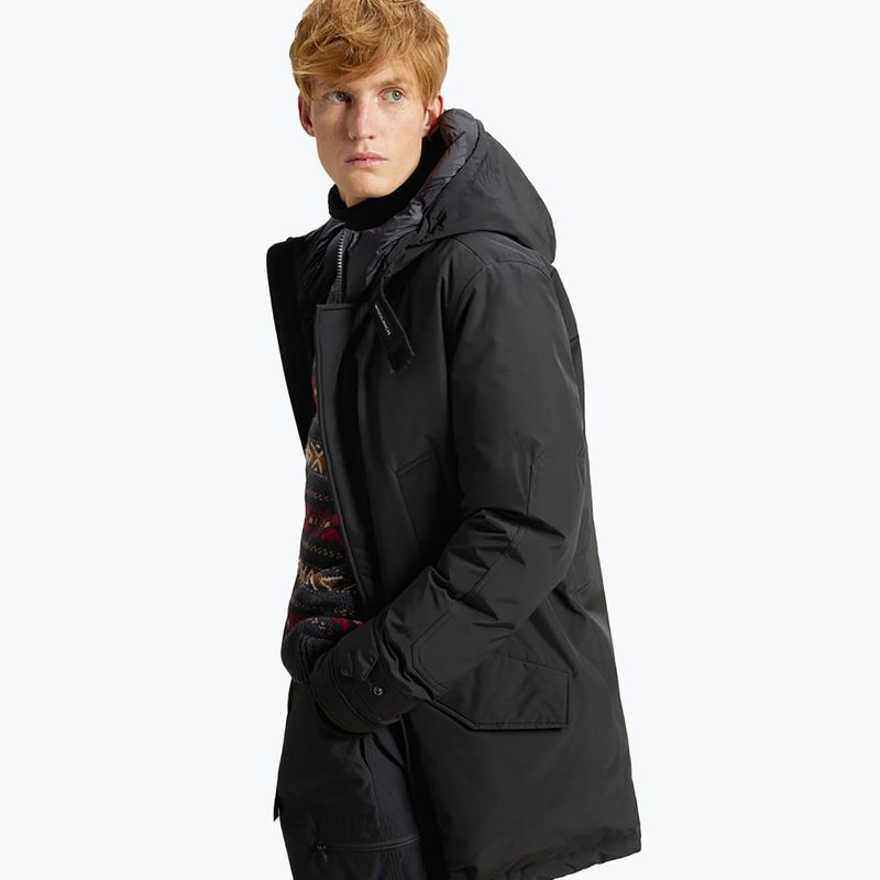 Herren Woolrich Polar High Collar Parka schwarz 4