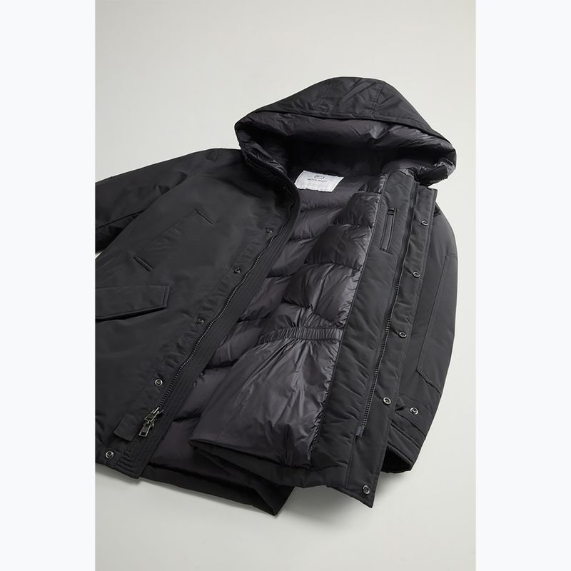 Herren Woolrich Polar High Collar Parka schwarz 6