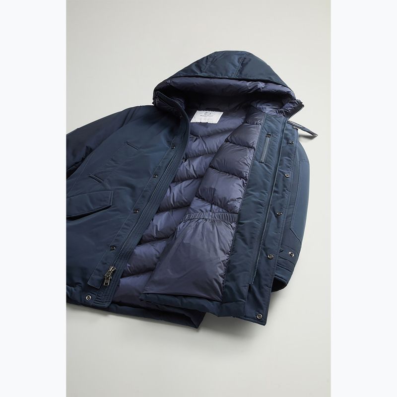 Herren Woolrich Polar Parka mit hohem Kragen melonenblau 5