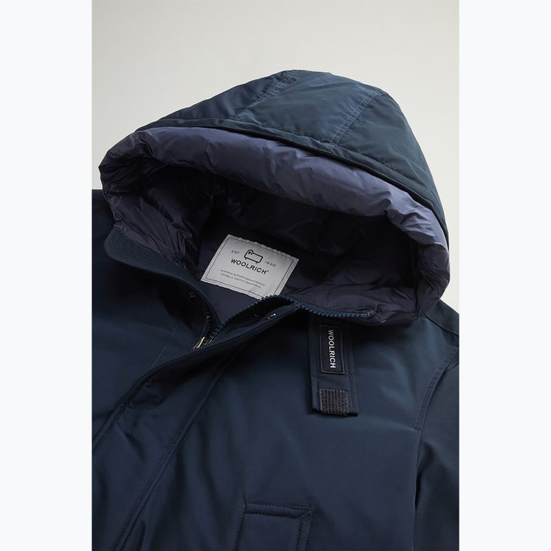 Herren Woolrich Polar Parka mit hohem Kragen melonenblau 6