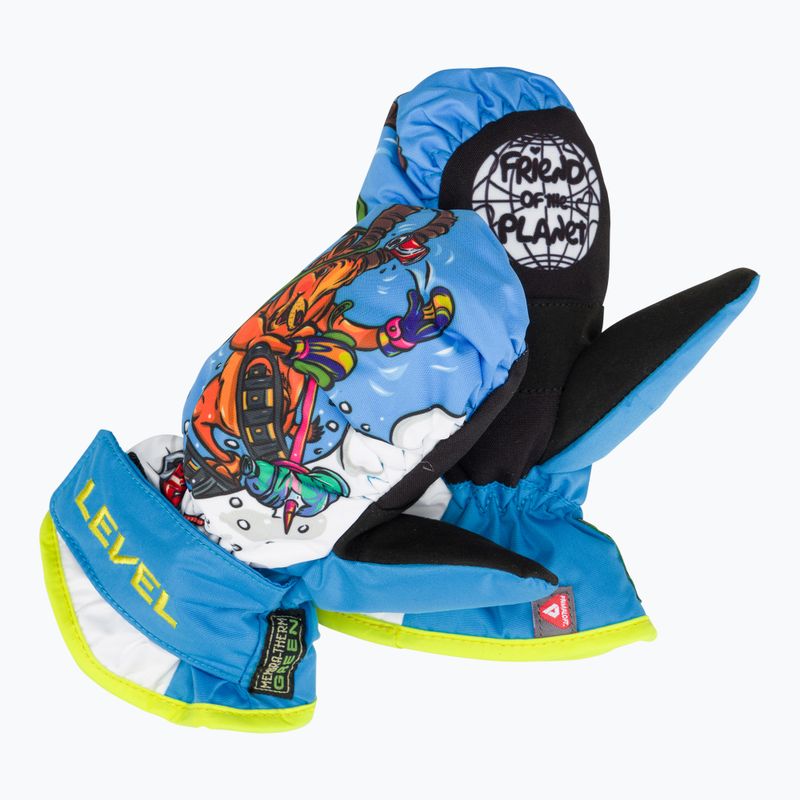 Level Animal Kinder-Skihandschuhe hellblau