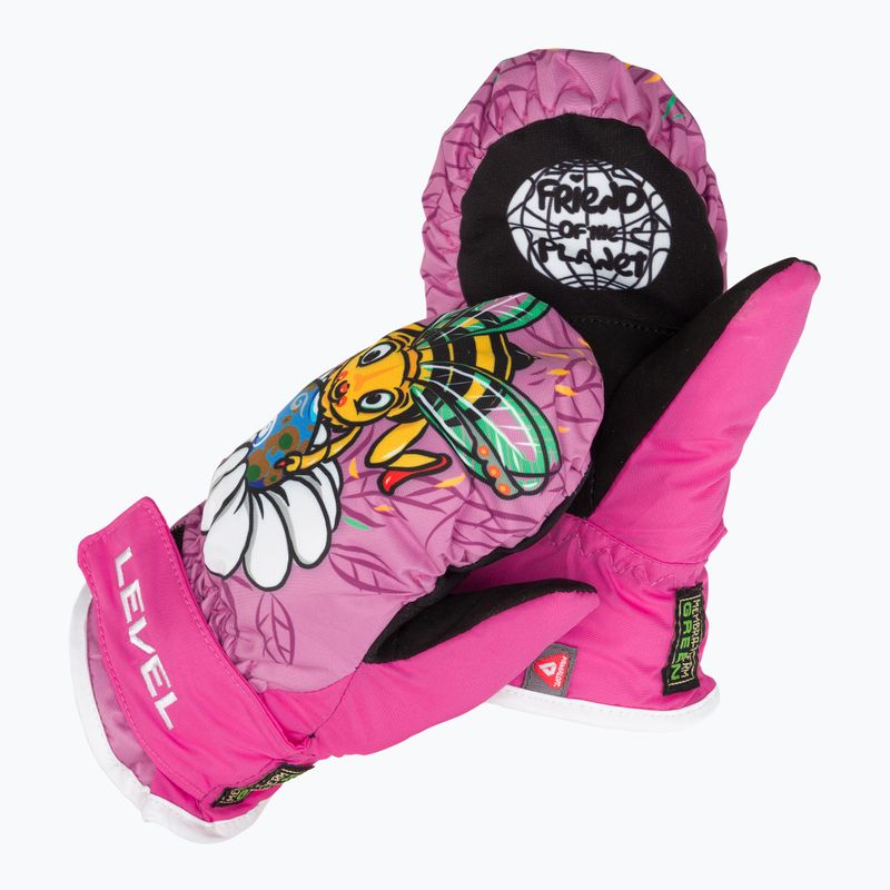 Level Animal rosa Kinder-Skihandschuhe