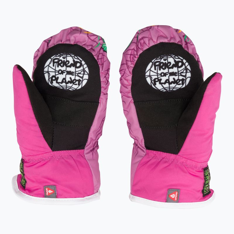 Level Animal rosa Kinder-Skihandschuhe 2