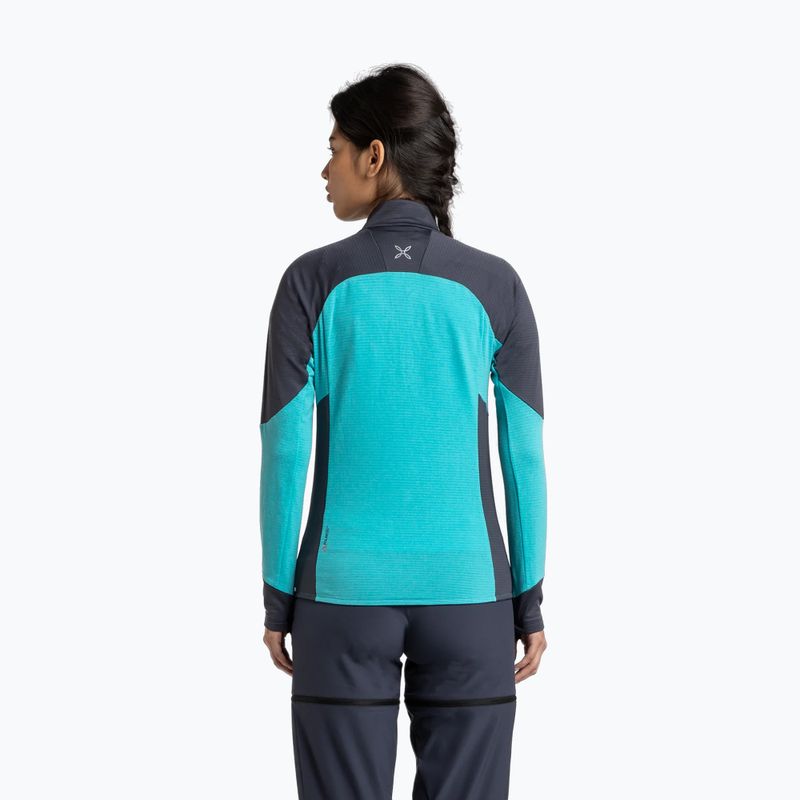 Montura Rise Maglia Damen Sweatshirt türkis/graphitblau 2