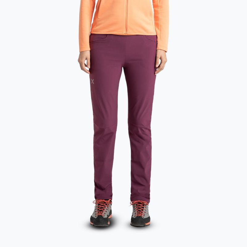 Damen-Trekkinghose Montura Rise vinaccia/baton rouge