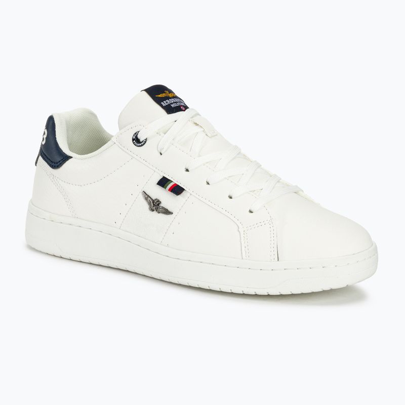 Herren Aeronautica Militare Eco Leder Mit Adler aus weißer Schuhe