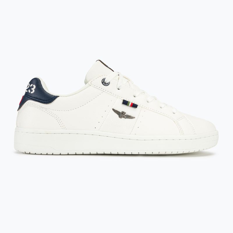 Herren Aeronautica Militare Eco Leder Mit Adler aus weißer Schuhe 2