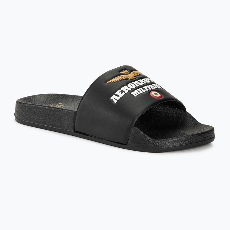 Herren Aeronautica Militare Beach jet schwarz flip-flops