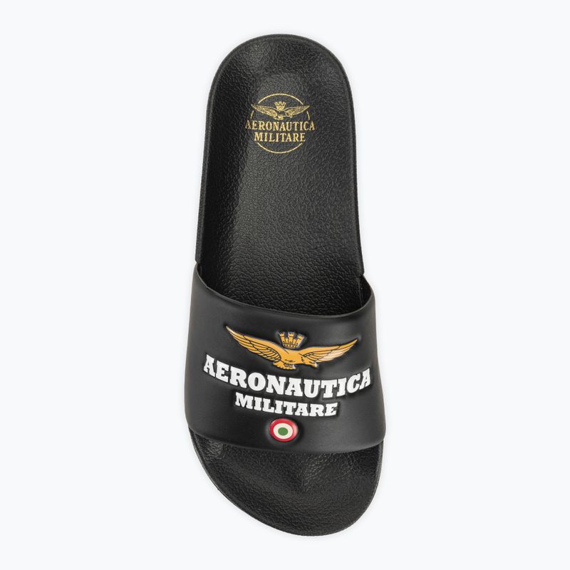 Herren Aeronautica Militare Beach jet schwarz flip-flops 5