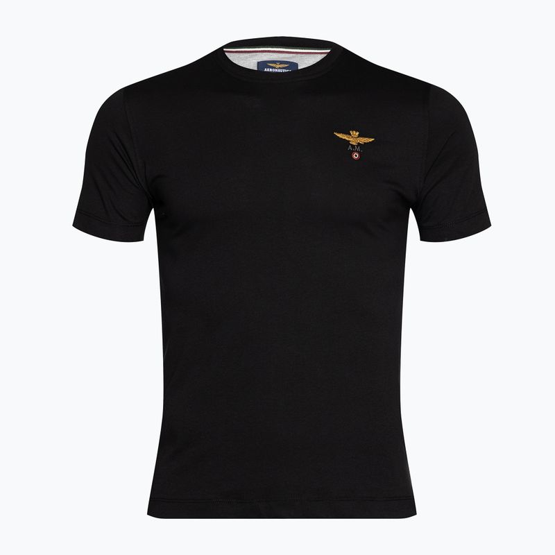 Herren Aeronautica Militare Essential jet schwarzes T-shirt