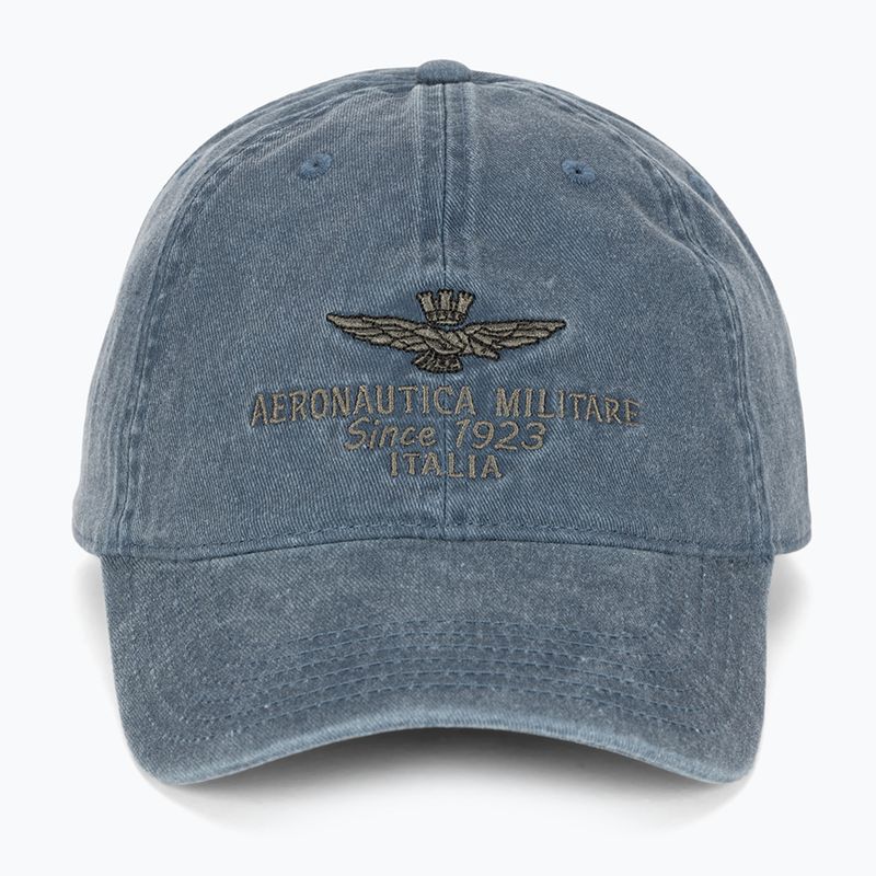 Herren Aeronautica Militare Pigment Treated blau Marine Baseballmütze 2