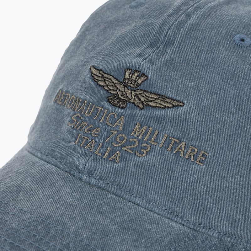 Herren Aeronautica Militare Pigment Treated blau Marine Baseballmütze