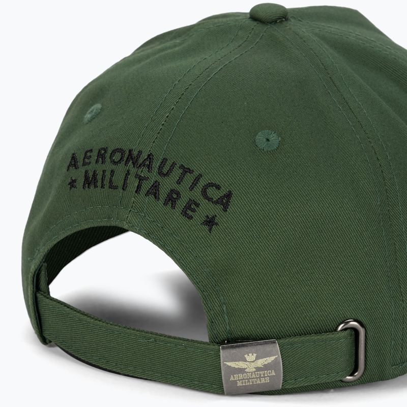 Herren Aeronautica Militare Basic mit Metalladler Seegras grün Baseballkappe 4