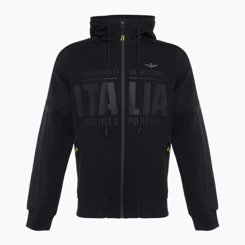 Sweatshrit Hoodie Herren Aeronautica Militare Sport jet black