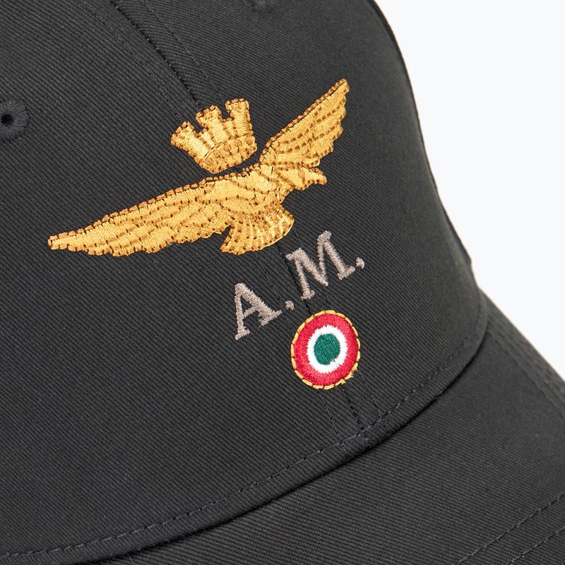 Mütze Basecap Herren Aeronautica Militare Cotton With Logo jet black 3