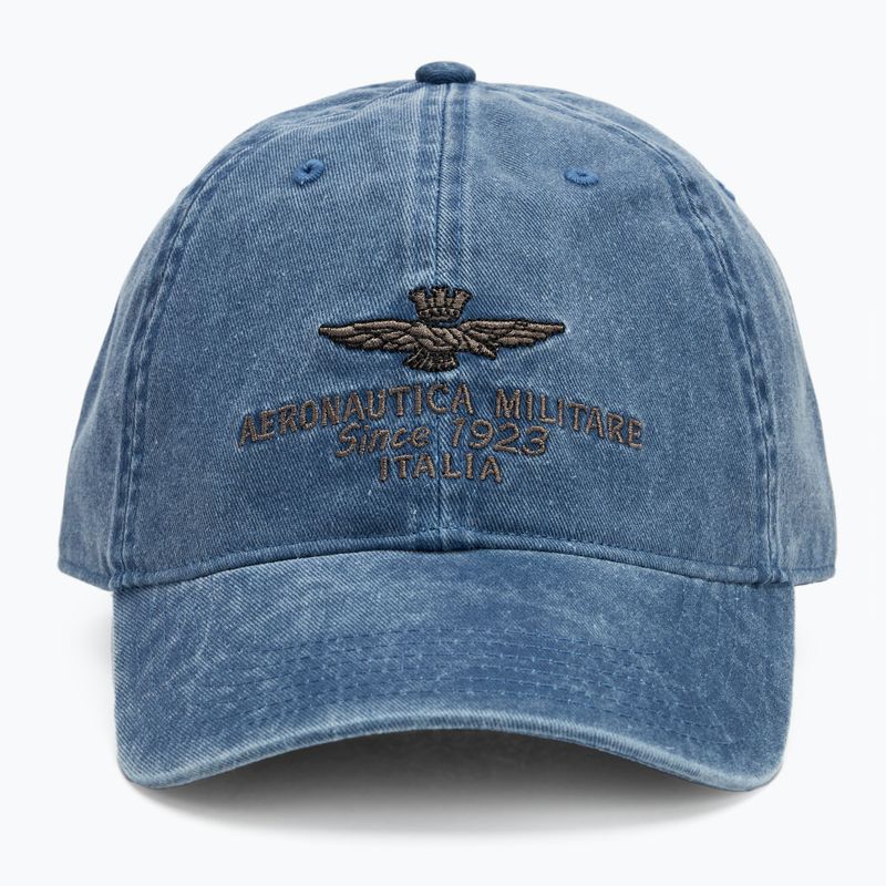 Mütze Basecap Herren Aeronautica Militare Pigment Treated blue navy