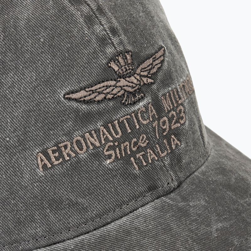 Mütze Basecap Herren Aeronautica Militare Pigment Treated jet black