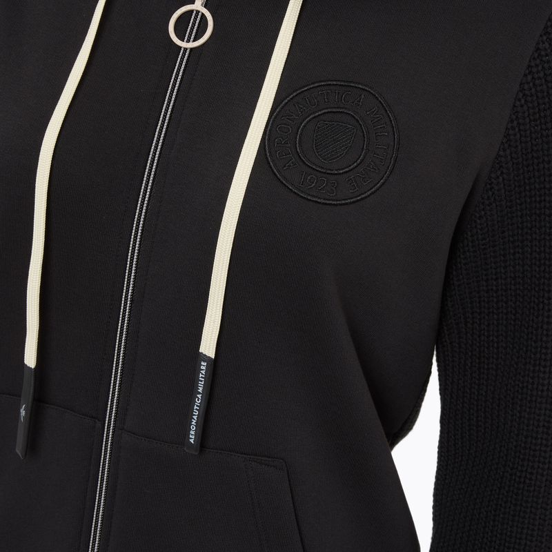 Sweatshirt Hoodie Damen Aeronautica Militare Aeronautica Sport nero 3