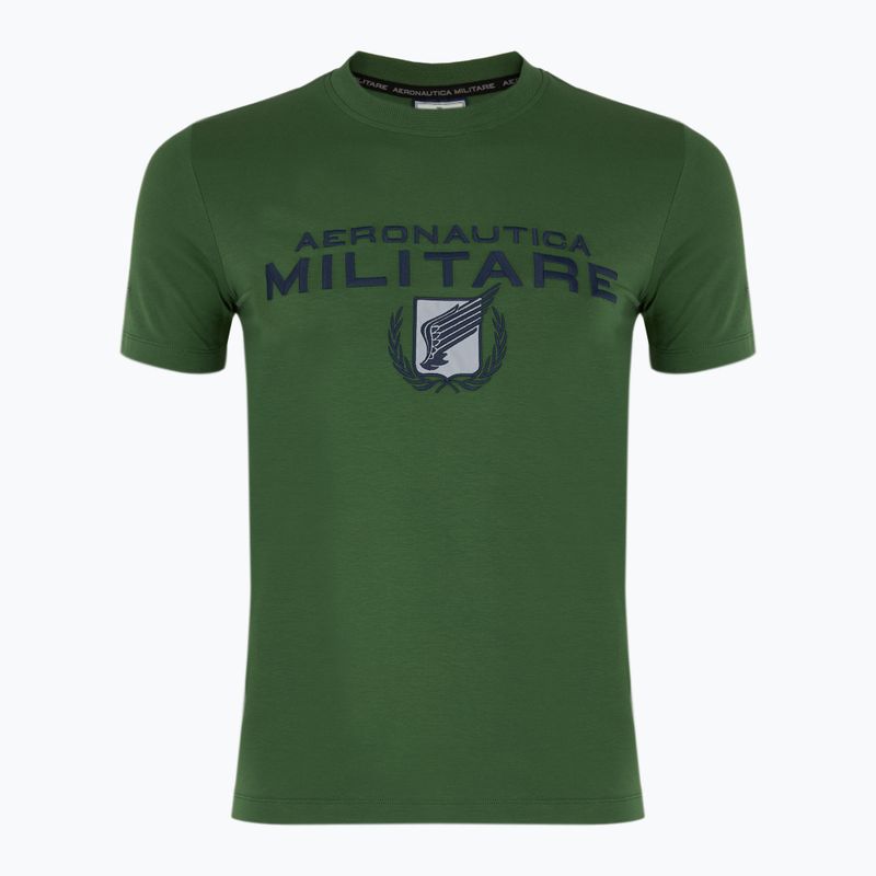 Herren T-Shirt Aeronautica Militare 251TS2379J674 Waldgrün