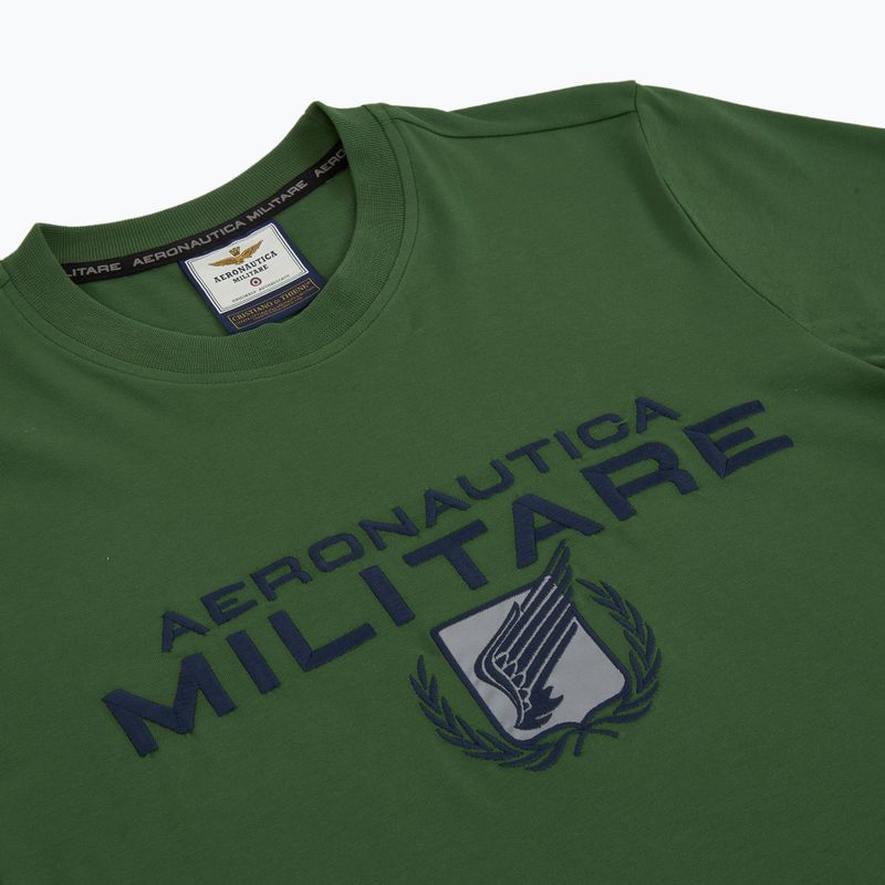 Herren T-Shirt Aeronautica Militare 251TS2379J674 Waldgrün 5