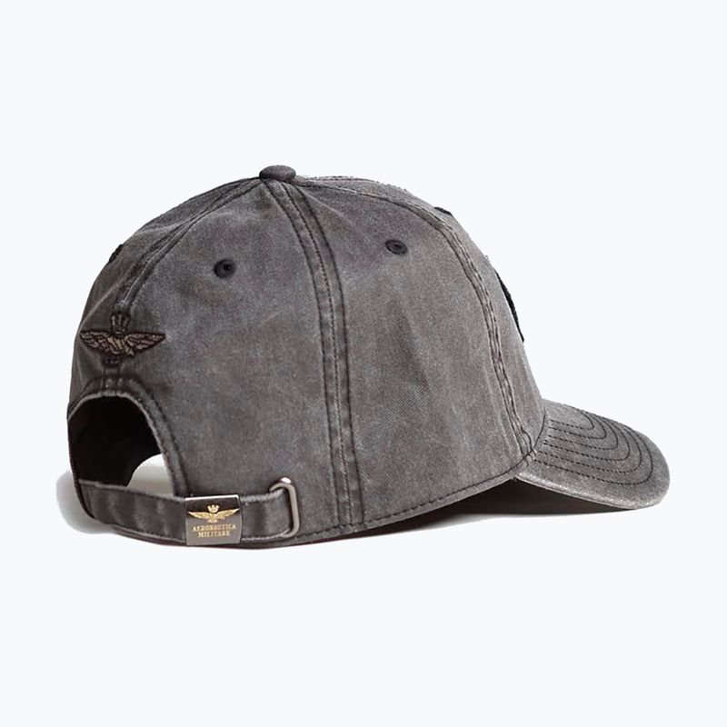 Herren Aeronautica Militare Baseballkappe 251HA1211CT2476 schwarz gewaschen 2