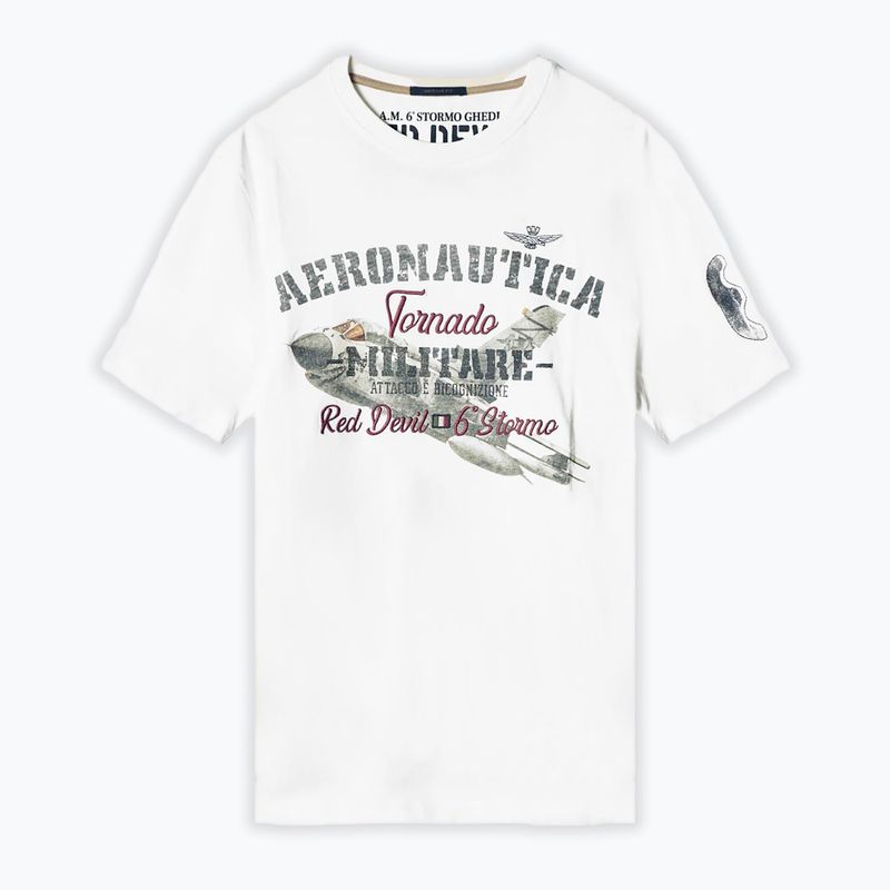Herren Aeronautica Militare T-shirt Tornado milchweiß