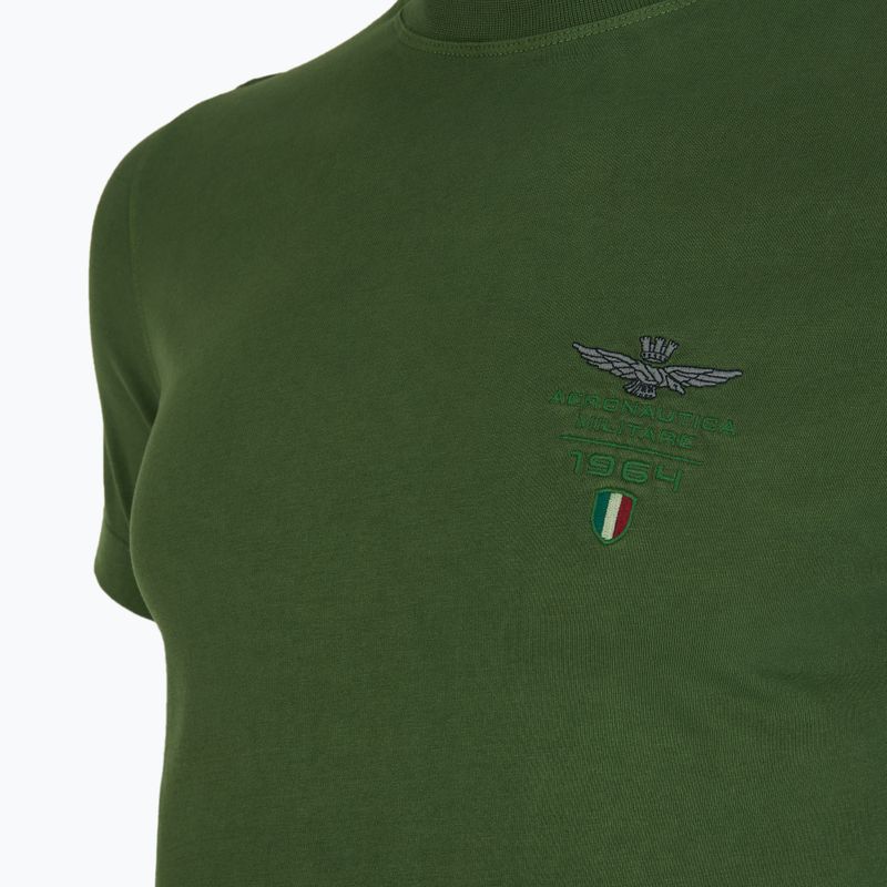 Herren T-Shirt Aeronautica Militare 251TS2377J633 forest green washed 3