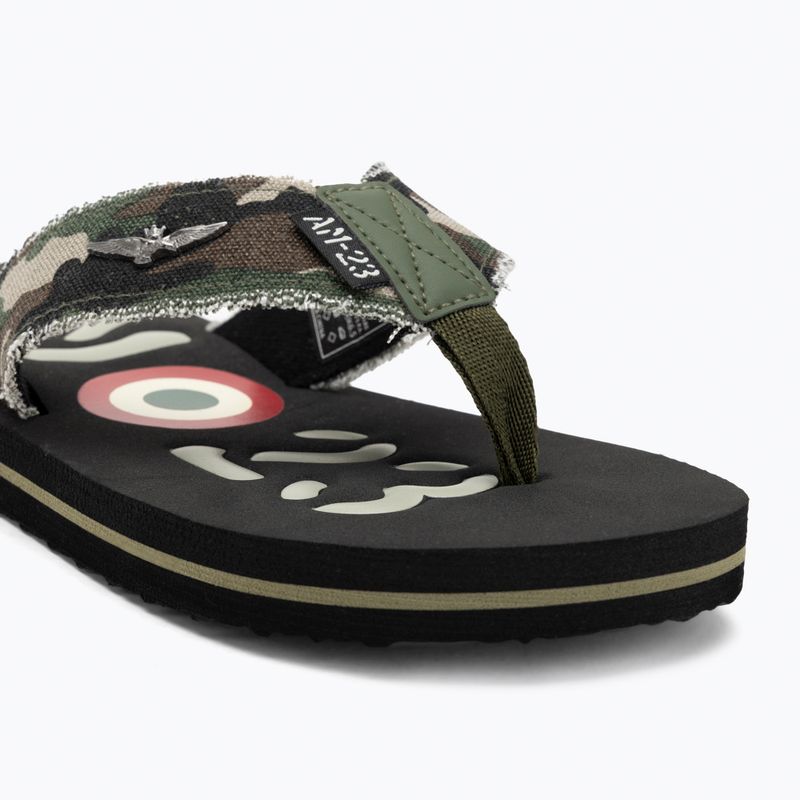 Herren Aeronautica Militare 251SC310CT3593 Tarnfarbe grün Flip Flops 7