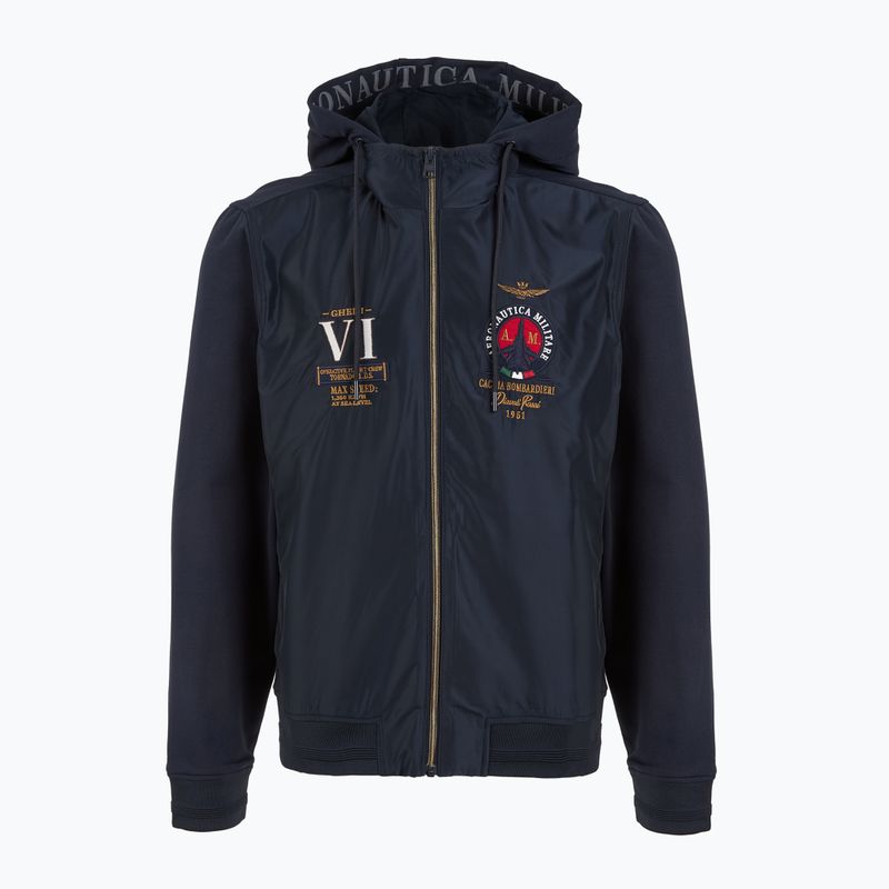 Herren Sweatshirt Aeronautica Militare 251AF500F459 Cappucio blu navy