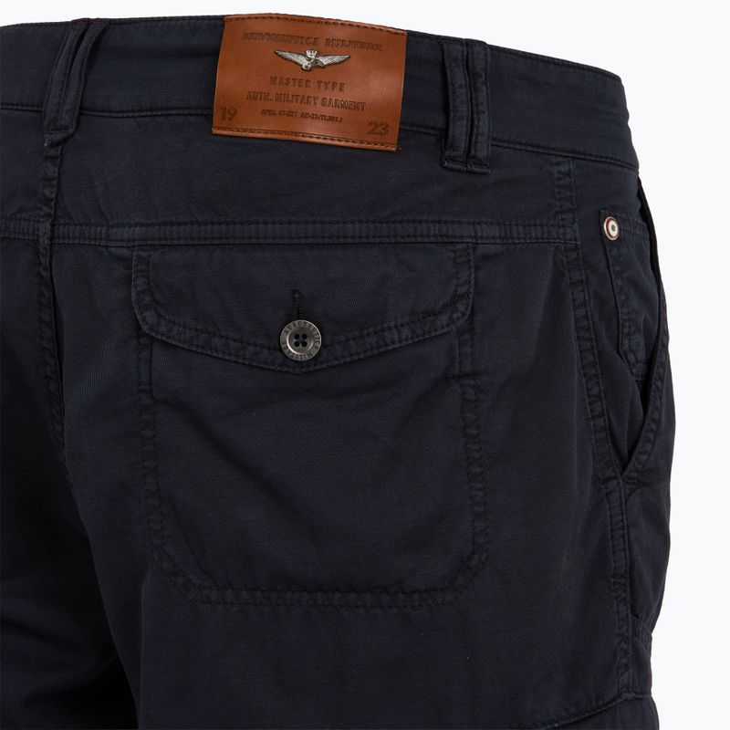 Herren Shorts Aeronautica Militare 251BE259CT3526 blau navy gewaschen 4
