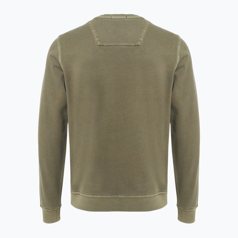 Herren Aeronautica Militare Girocollo militärisch oliv gewaschenes Sweatshirt 2