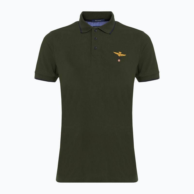 Herren Aeronautica Militare Essential verde scuro polo shirt