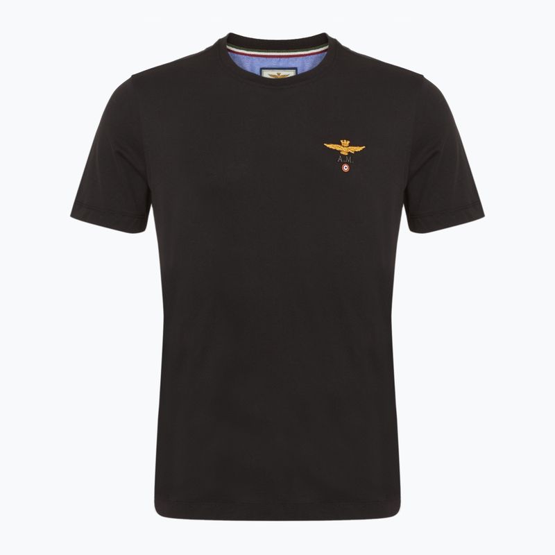 Herren Aeronautica Militare Essential jet schwarzes T-shirt