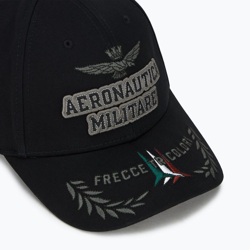 Aeronautica Militare Herren-Baseballmütze 251HA1104CT2261 tiefschwarz 3